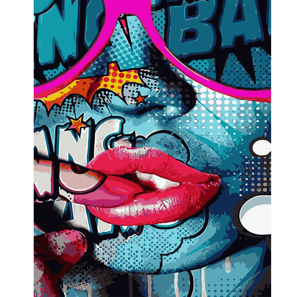 Фото, Відеоогляди картина за номерами strateg преміум поп-арт особа з лаком розміром 40х50 см va-1488