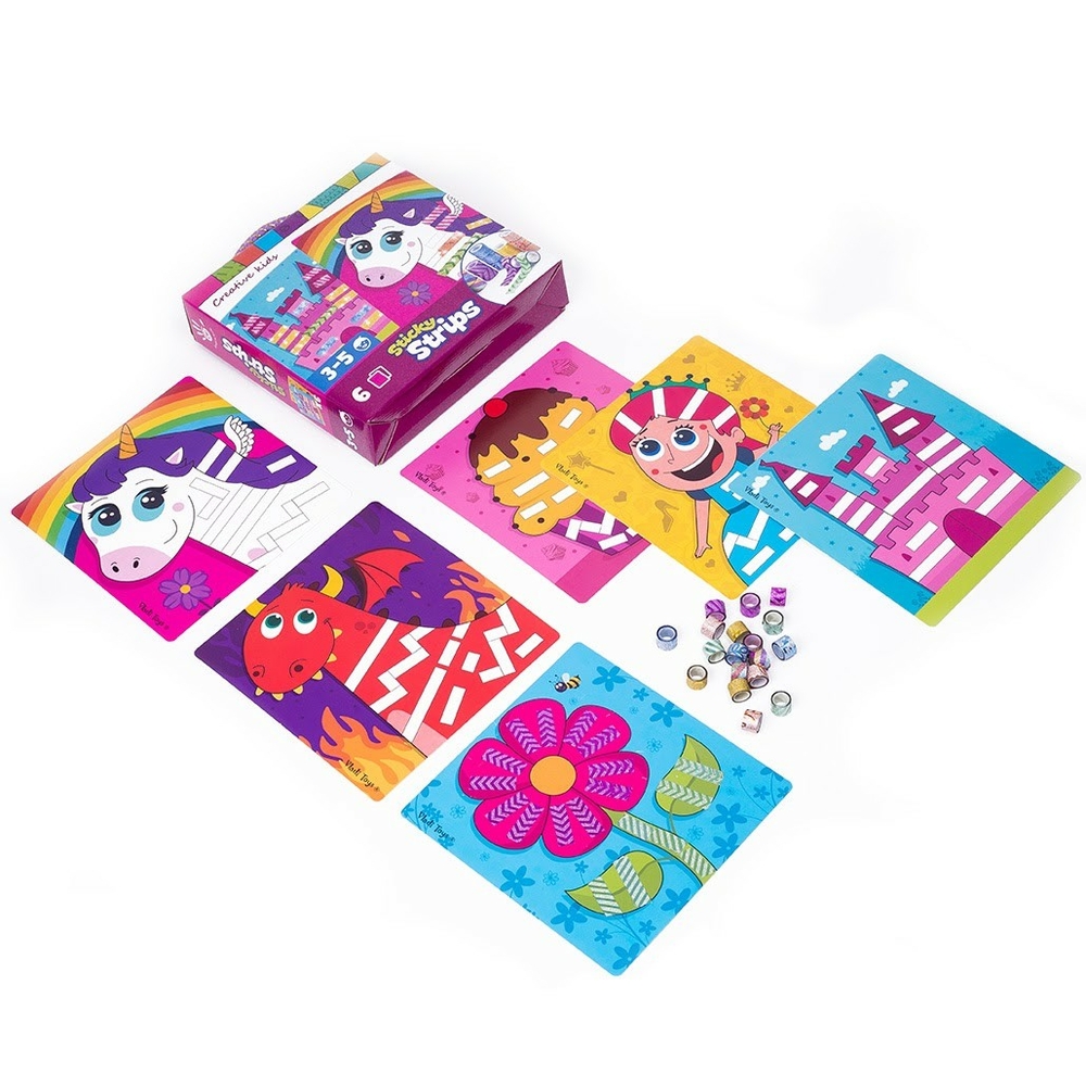 Фото, Видеообзоры набір для творчості з декоративним скотчем «sticky strips. єдиноріг» vladi toys vt4433-03