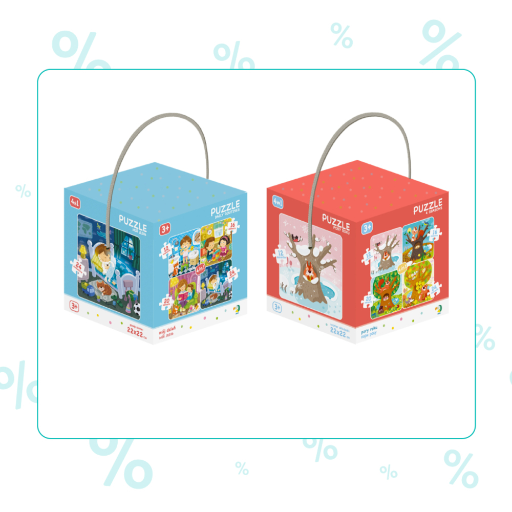 Фото, Видеообзоры набір пазлів dodo пори року та мій день