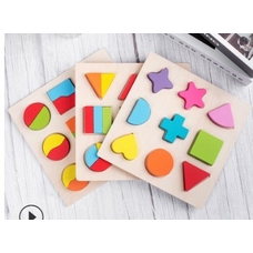 Дерев'яні тривимірні пазли Геометричні фігури