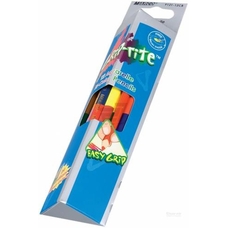 Олівці 9121-12CB 12 шт треугольные двухсторонние с кисточкой, Grip-Rite,  Marco