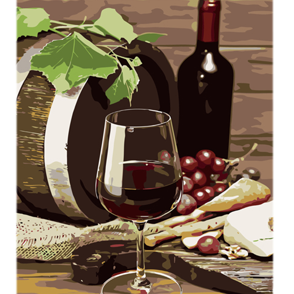 Фото, Видеообзоры картина за номерами strateg преміум гармонія смаків з лаком та з рівнем розміром 30х40 см (ly76)