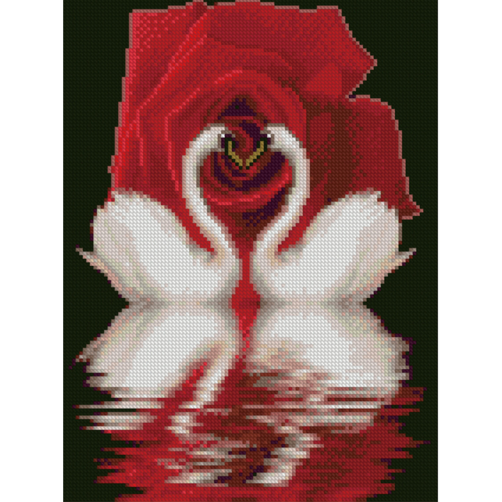 Фото, Відеоогляди алмазна мозаїка strateg преміум лебединна вірність 30х40 см hx136