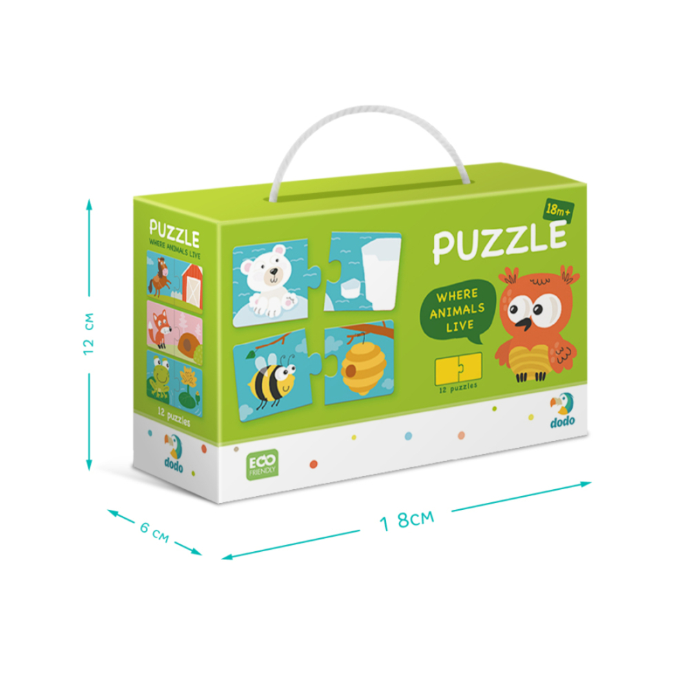 Фото, Відеоогляди пазл dodo звірята та їх домівки