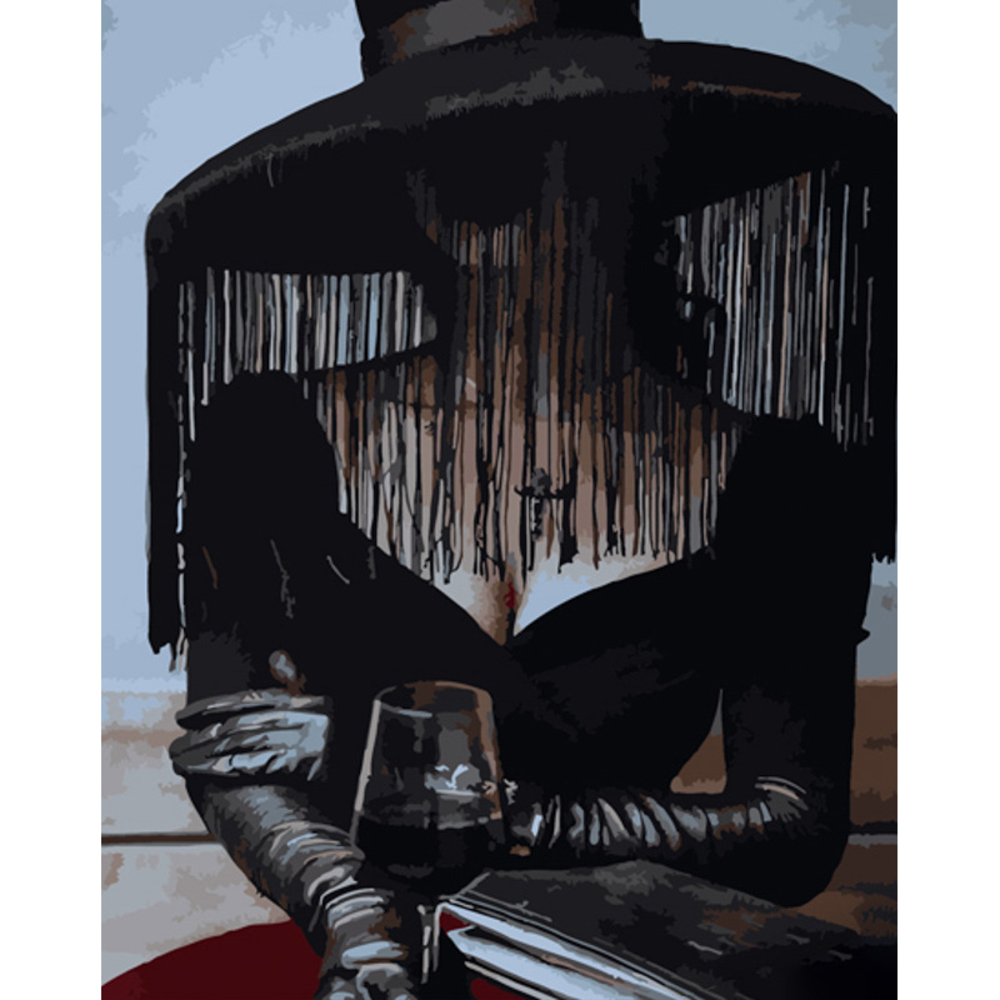 Фото, Відеоогляди картина за номерами strateg преміум жінка під вуаллю розміром 40х50 см (gs802)