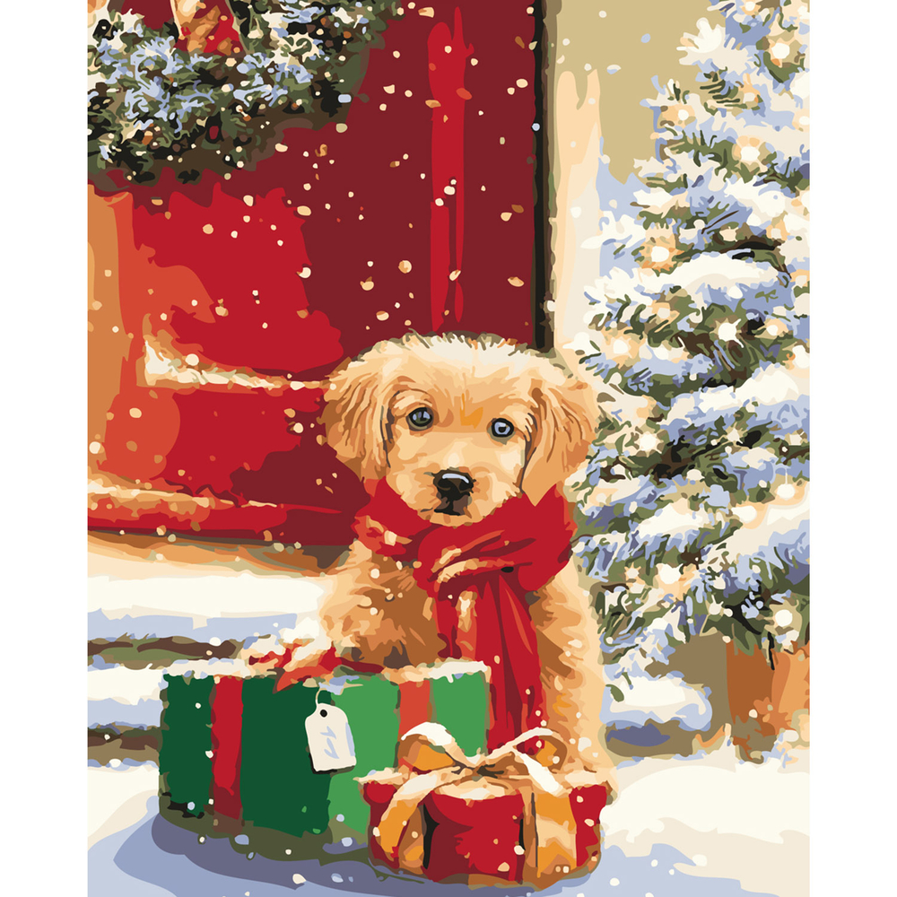 Фото, Відеоогляди картина за номерами strateg преміум подарунок на різдво з лаком розміром 40х50 см sy6199
