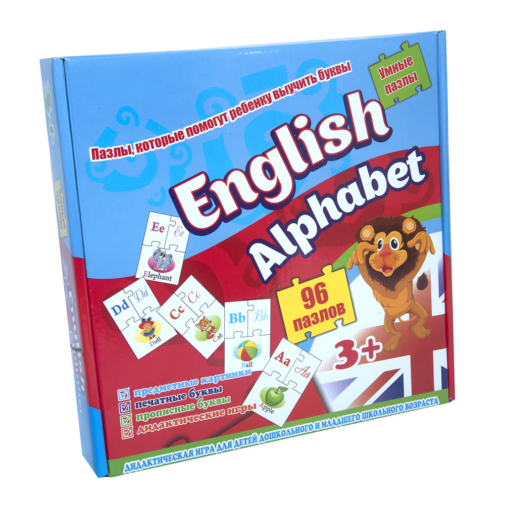 Фото, Видеообзоры навчальні пазли strateg english alphabet 96 карт англійською мовою (539)