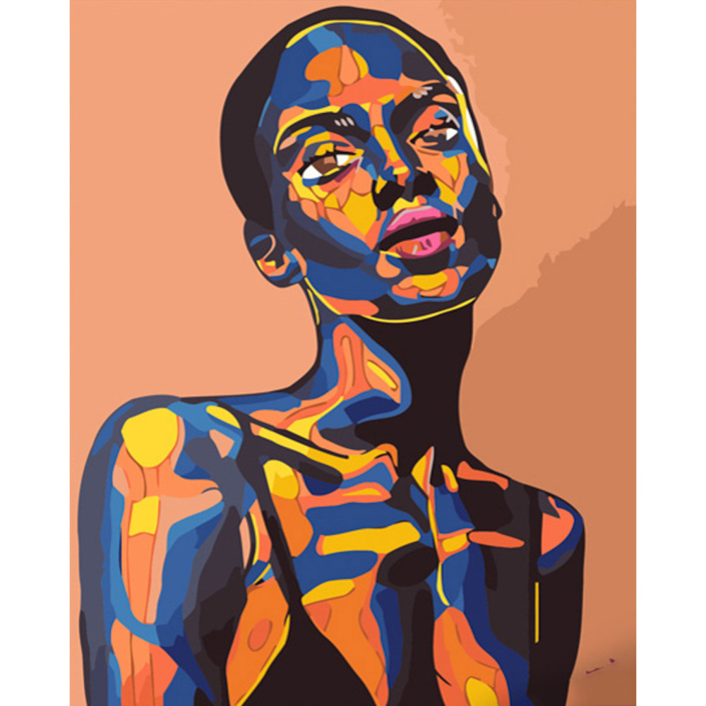 Фото, Відеоогляди картина за номерами strateg преміум дівчина поп-арт розміром 40х50 см (gs636)