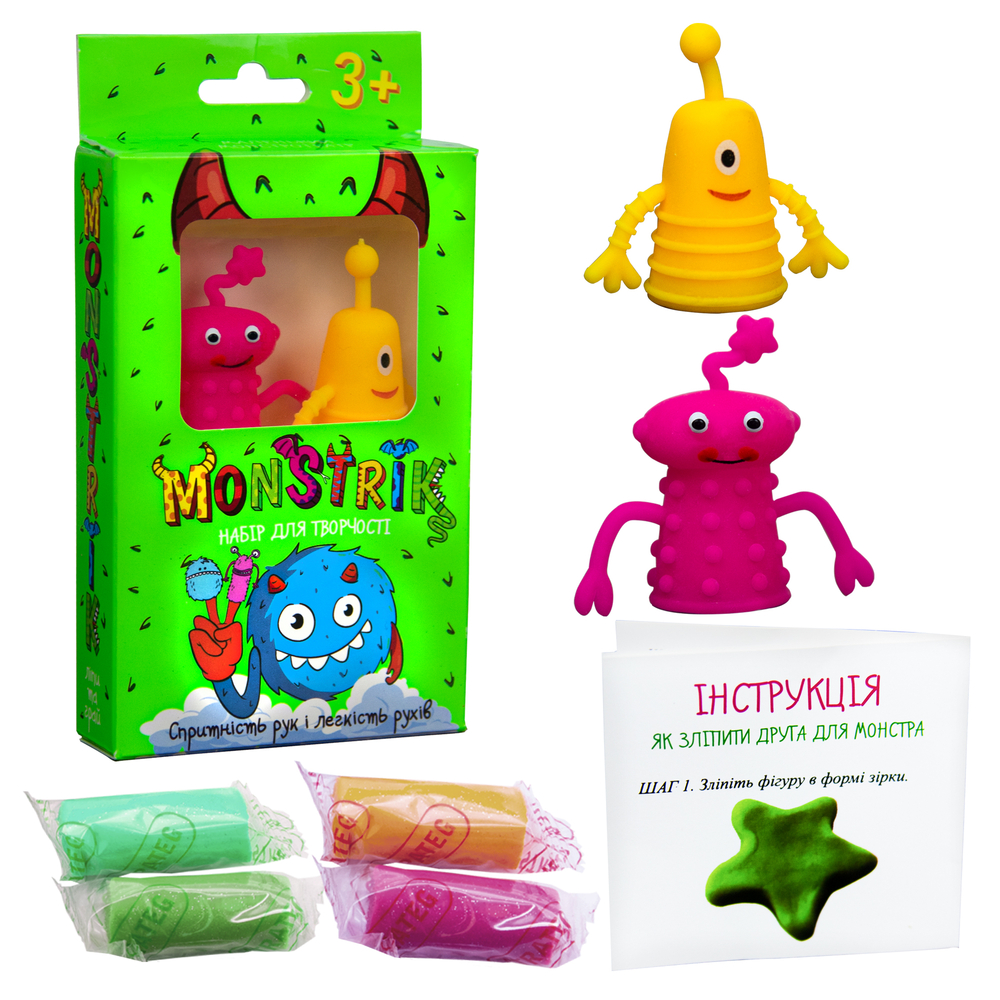 Фото, Видеообзоры набір для творчості strateg монстрик українською мовою (71823)