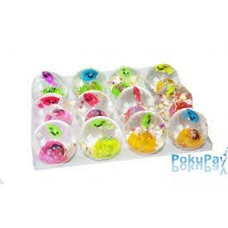 Мяч стрибунець + рибка 5,5 см ВТ-JB-0033, 12шт.в кор