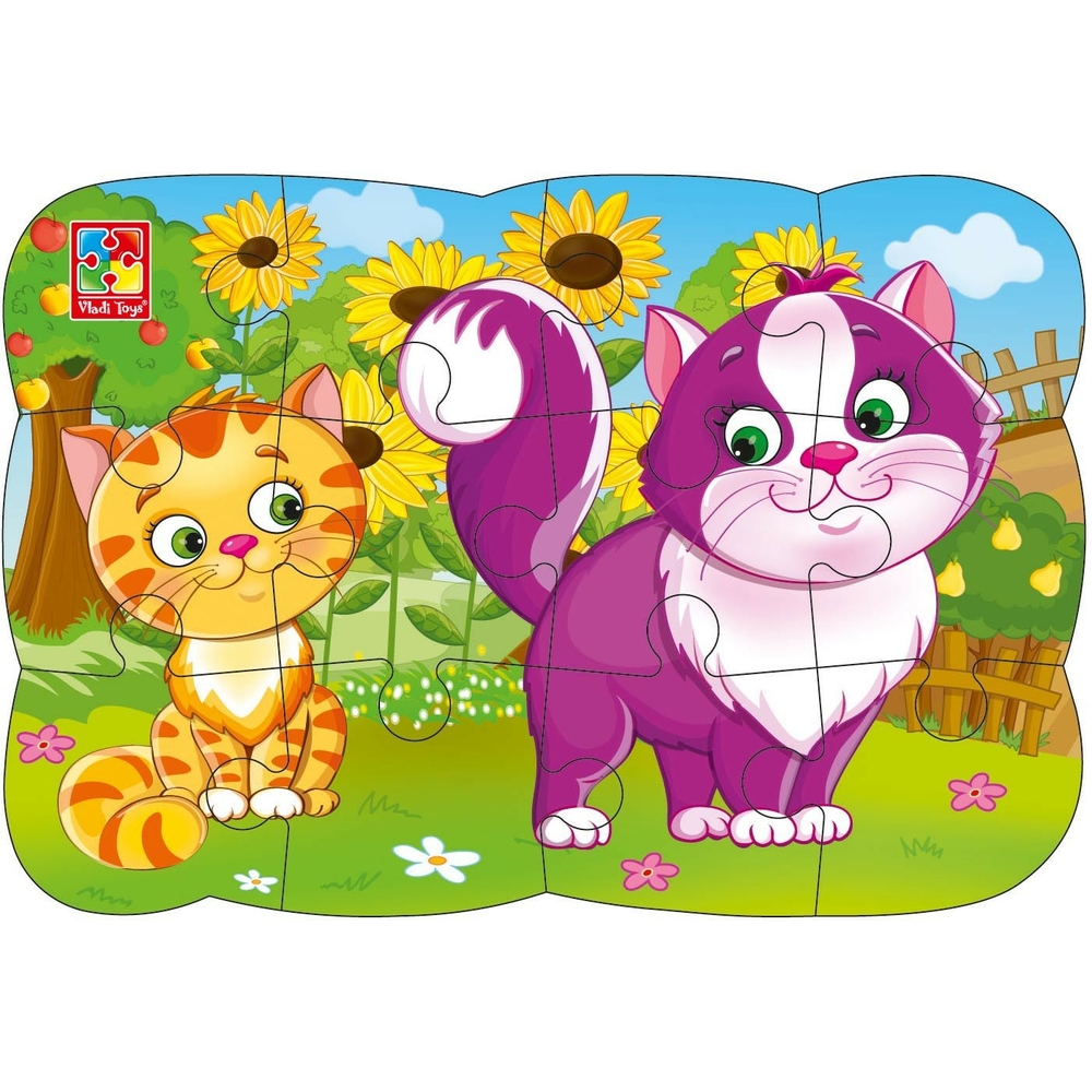 Фото, Видеообзоры пазли на магніті а5 "котики" vt3205-73