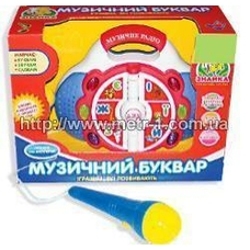 Абетка 305695 U/FS 33920 (36шт) букварь, муз, свет, на бат-ке, в кор-ке, 26-20-10см