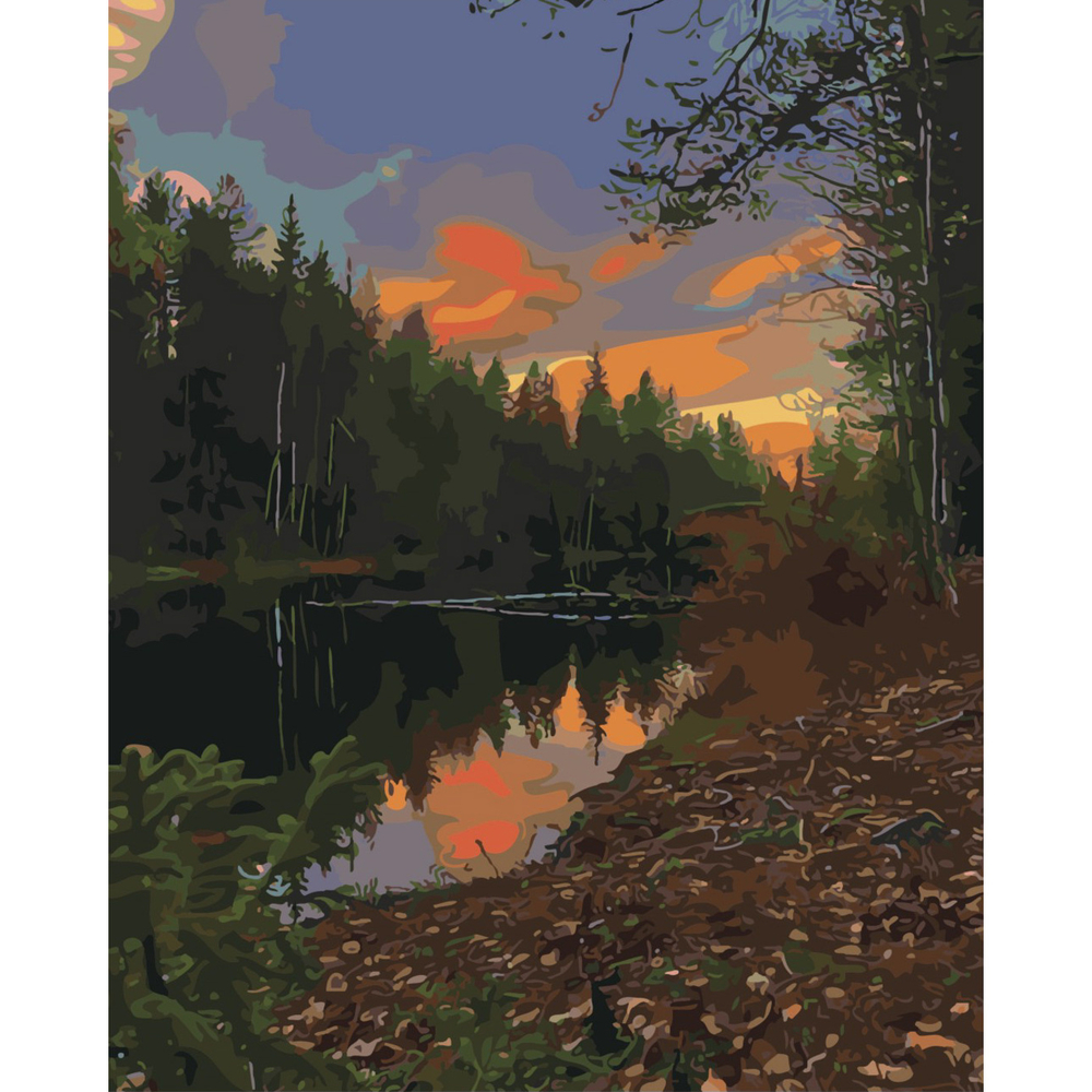 Фото, Відеоогляди картина за номерами strateg преміум небо у відображенні з лаком розміром 40х50 см sy6484