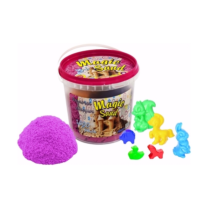 Фото, Видеообзоры кінетичний пісок strateg magic sand рожевий у відрі 1 кг (372-3)