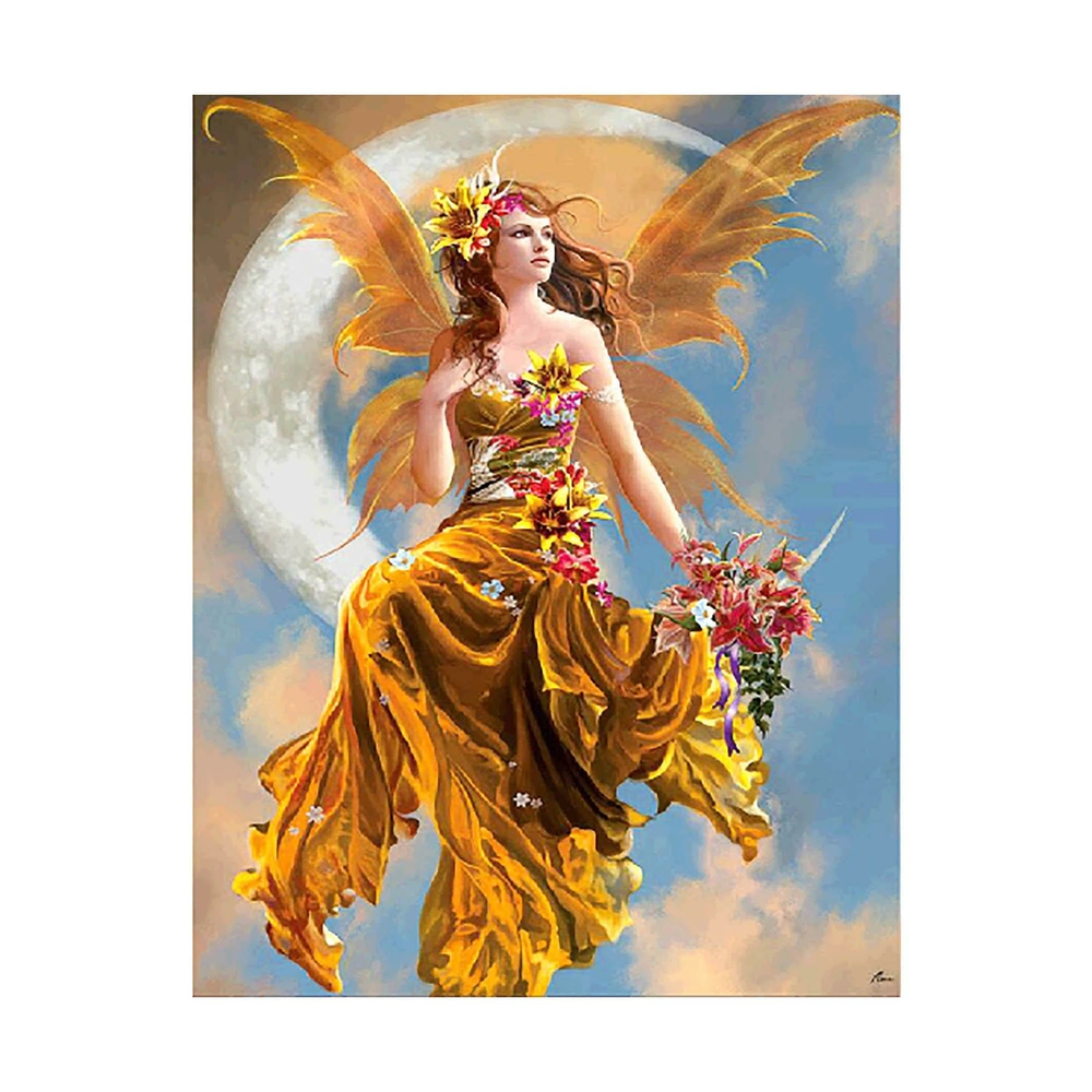 Фото, Видеообзоры алмазна мозаїка strateg преміум дівчина на місяці 2 40х50 см fa40489