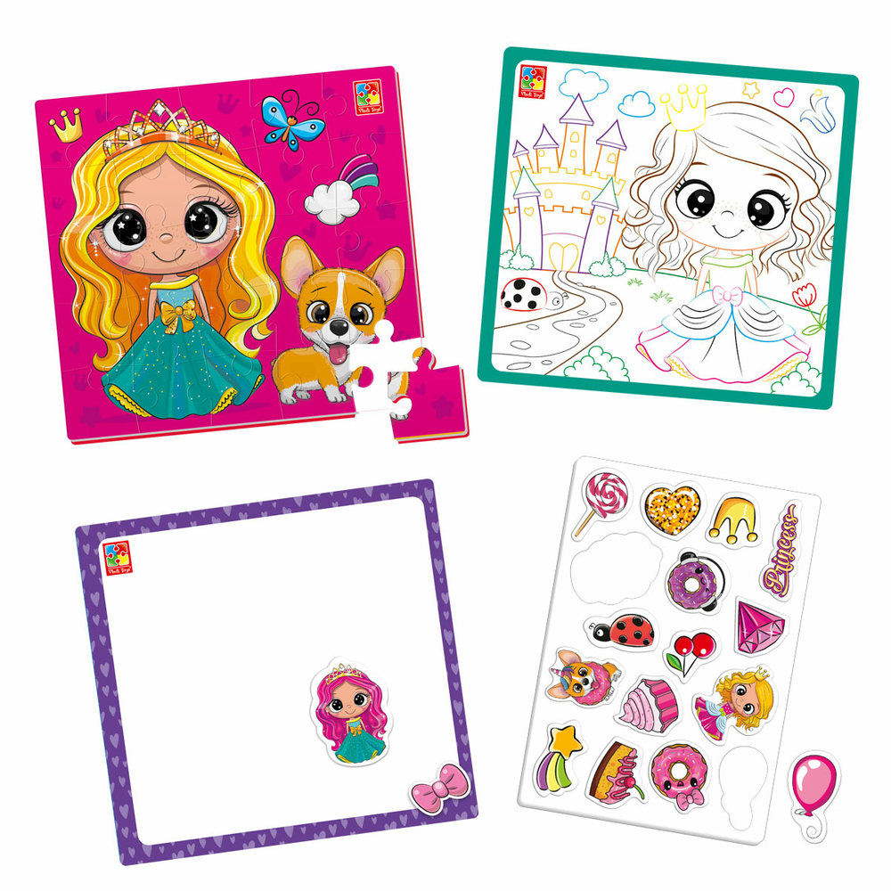 Фото, Видеообзоры набір для творчості vladi toys 4 в 1. принцеси. vt4210-15