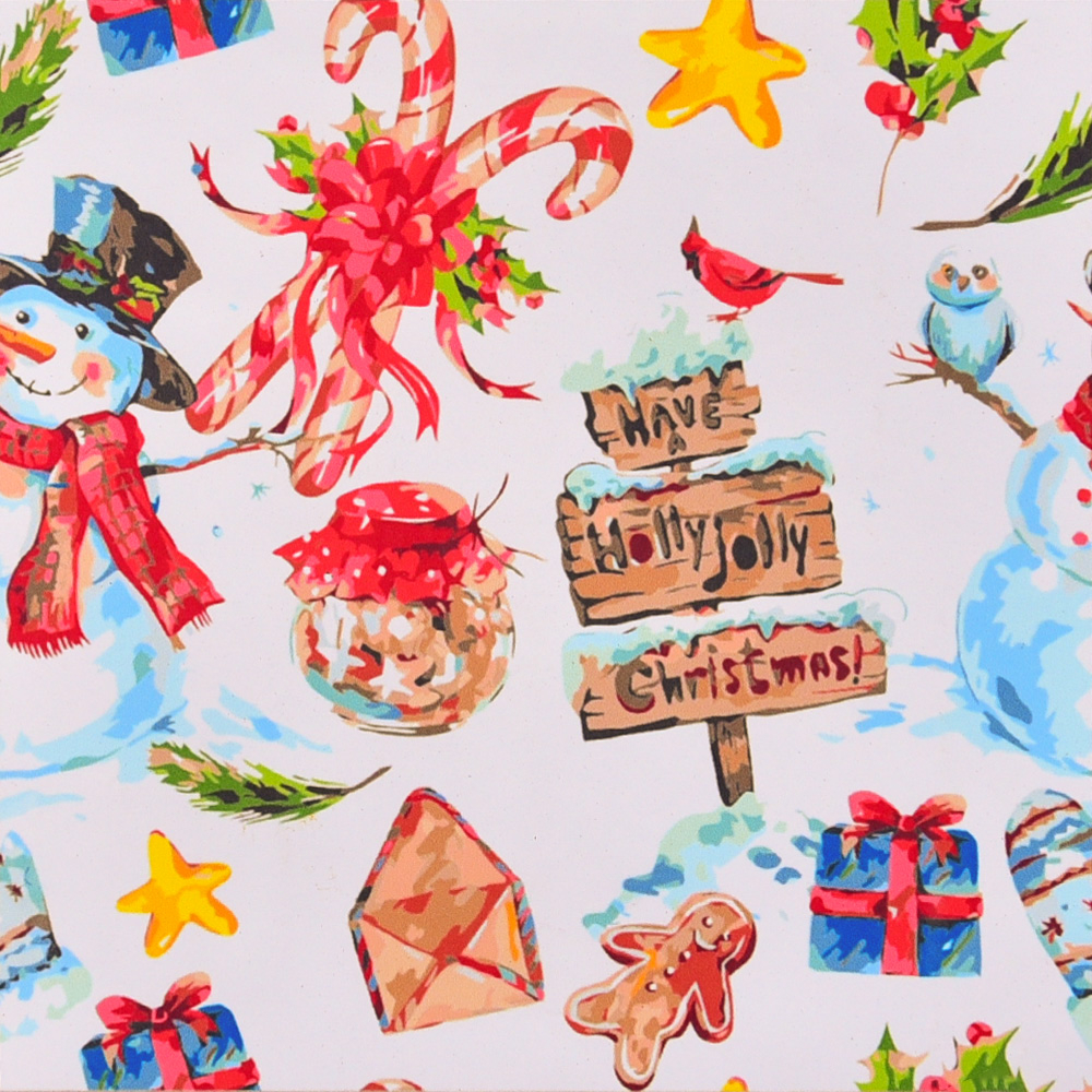 Фото, Відеоогляди картина за номерами strateg преміум новорічний настрій з лаком та з рівнем розміром  40х40 см(sk056)