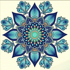 Алмазна мозаїка Strateg ПРЕМІУМ  Захоплююча мандала розміром 30х30 см  (ME13811)