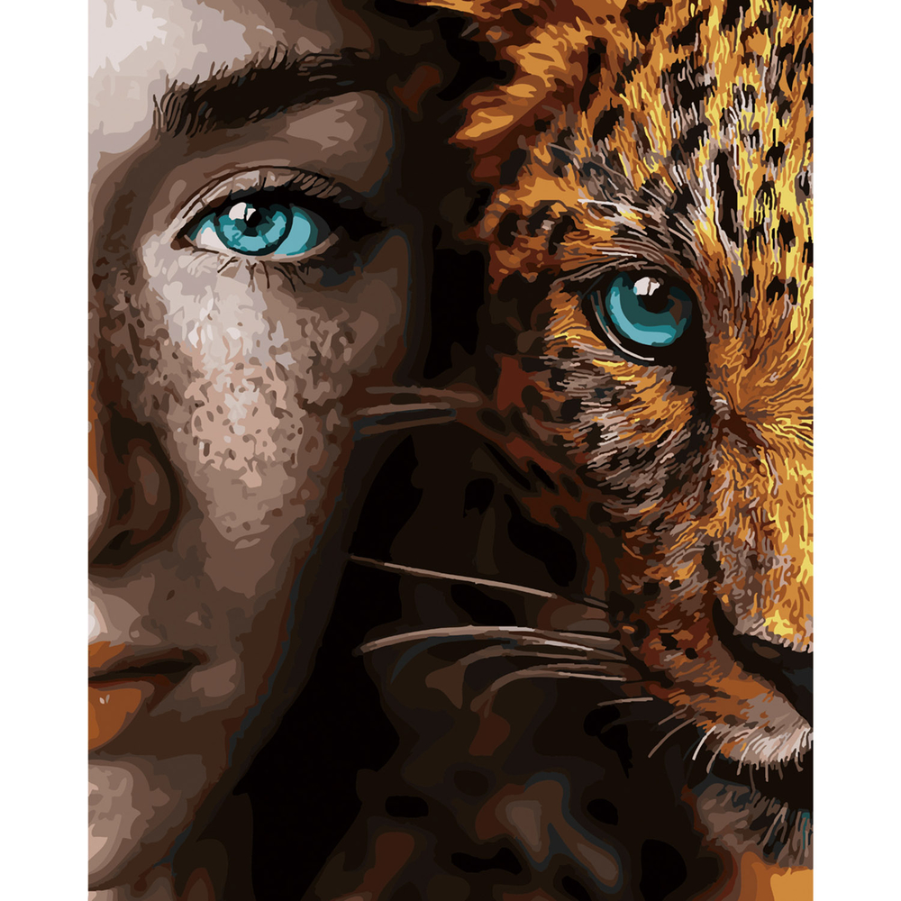 Фото, Видеообзоры картина за номерами strateg преміум хижий погляд з лаком розміром 40х50 см sy6056