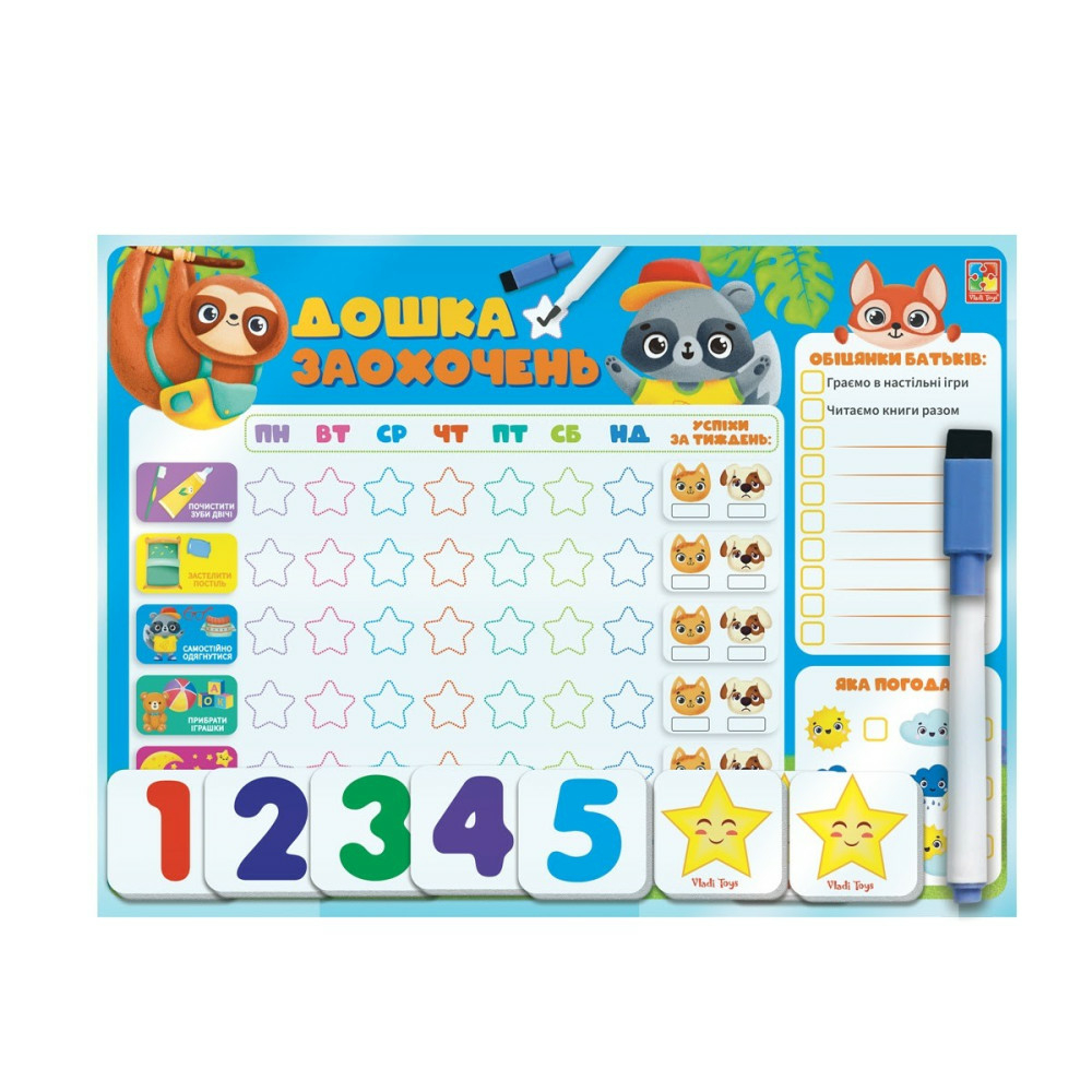 Фото, Відеоогляди магнітна дошка «дошка заохочень» vt3601-24