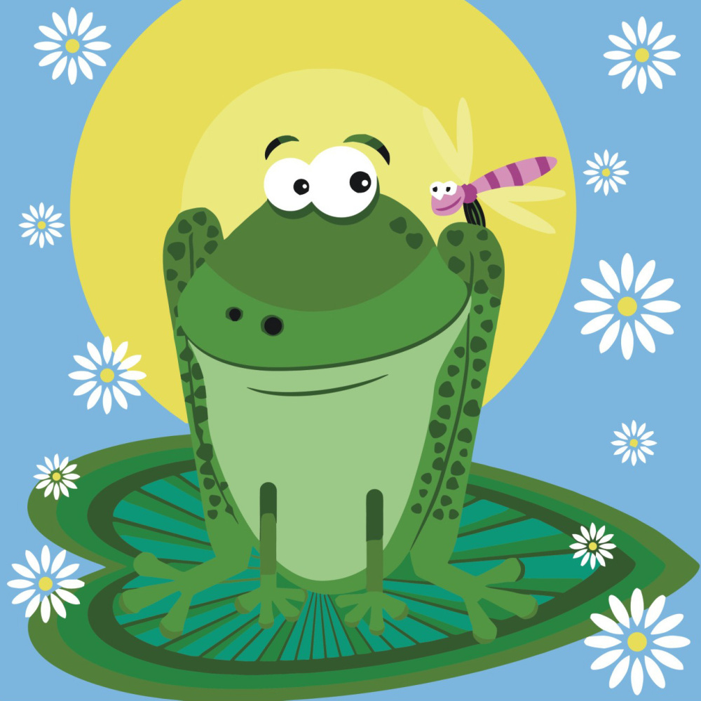 Фото, Відеоогляди картина за номерами strateg преміум жабка на лататтз лаком розміром 30х30 см es058