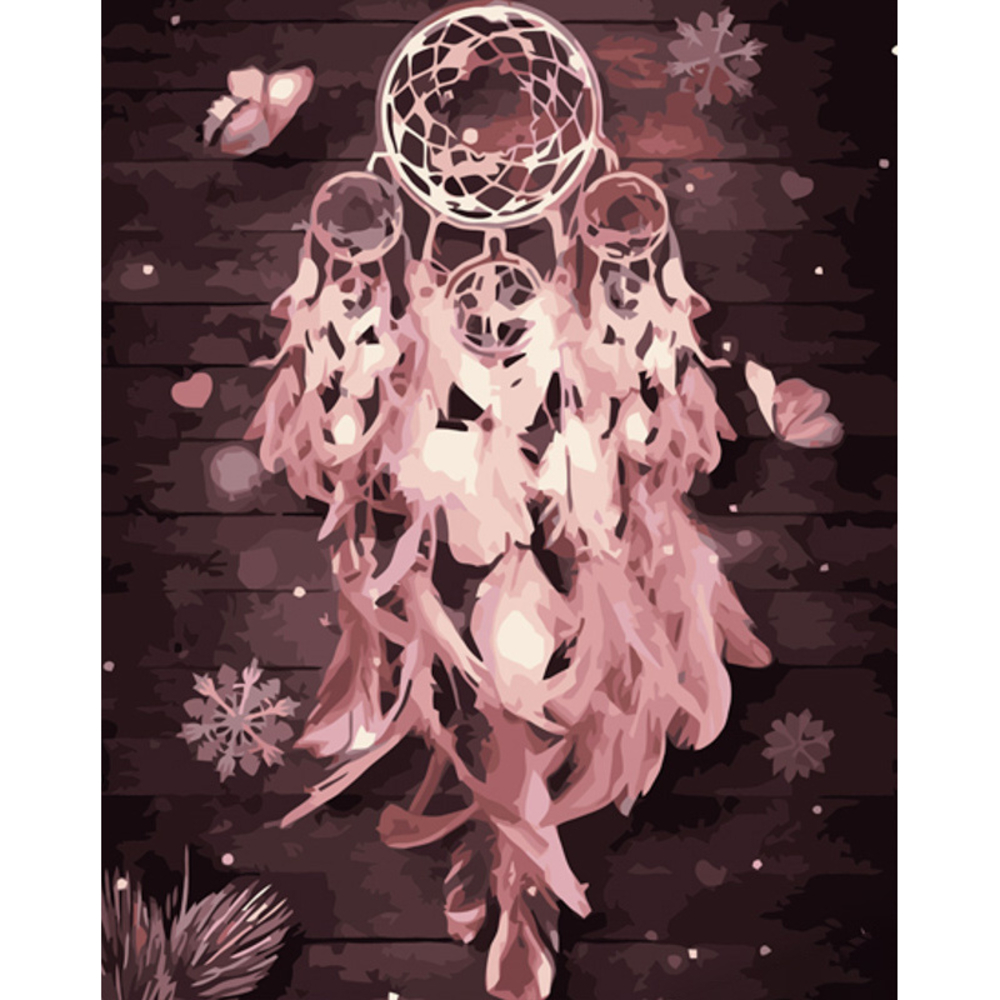 Фото, Відеоогляди картина за номерами strateg преміум ловець снів з лаком розміром 40х50 см (gs1235)