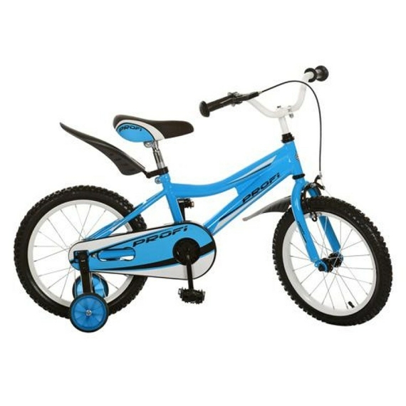 Велосипед PROFI дитячий 16д. 16BA494-2 (1 шт) блакитний, каретка америк, повний захист ланцюга, плас