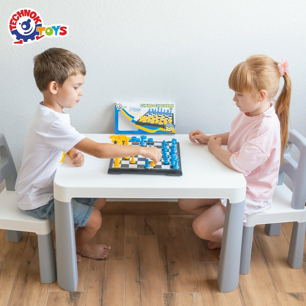 Фото, Відеоогляди іграшка "набір настільних ігор технок", шахи та шашки, арт.9055