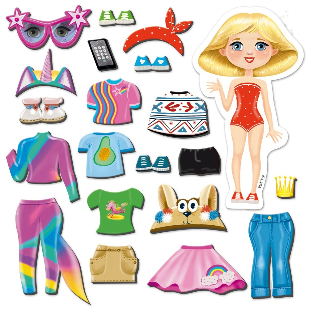 Фото, Видеообзоры гра магнітна одягалка «trendy girl» в папцi vladi toys vt3204-32