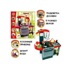 Кухня 011 (6шт) плита, духовка, посуд, муз, світло, на бат-ке, в кор-ке, 60-54-10см