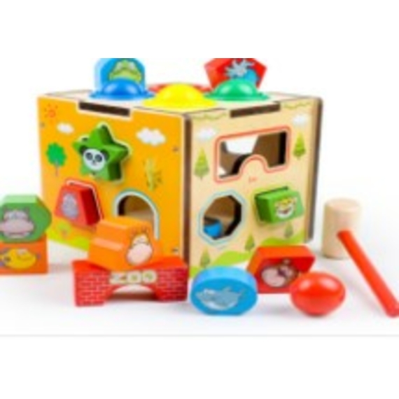 Дитяча 3D дерев'яна іграшка "Вибий м'яч"