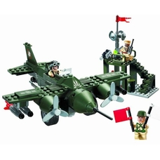 Конструктор BRICK 810 (30шт) истребитель, 225 дет, в кор-ке, 28-19-4,5см