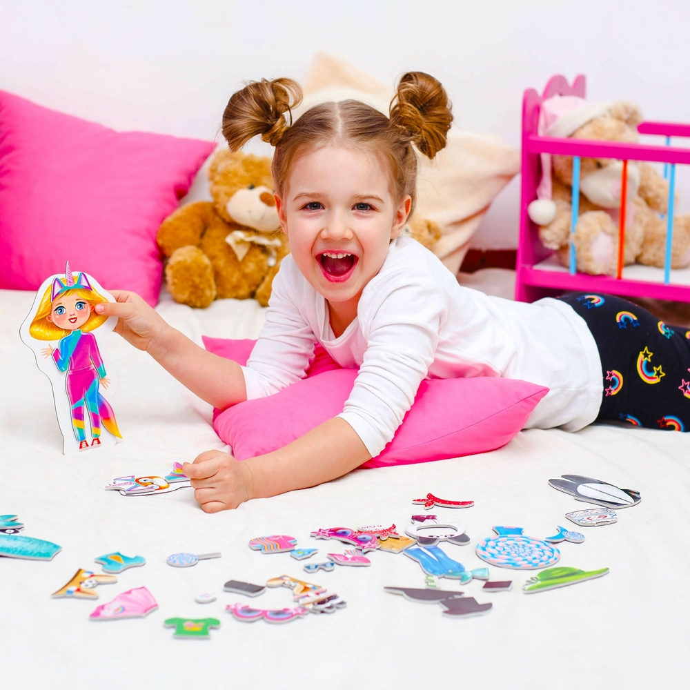 Фото, Видеообзоры гра магнітна одягалка «family look» vladi toys vt3702-21