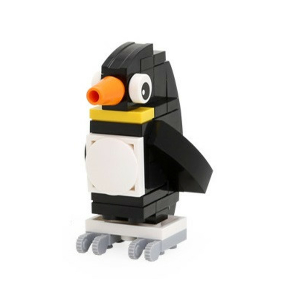 Конструктор Міні-тварини в капсулі Пінгвін Wange wg01-12 Ванге 38 елементів блоковий пластик для дітей