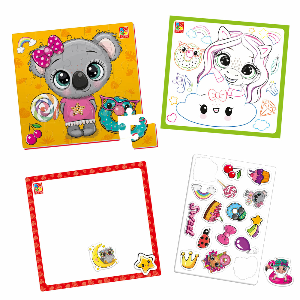 Фото, Видеообзоры набір для творчості vladi toys 4 в 1. пухнастики та солодощі. vt4210-17