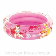 Бассейн 92006 (36шт) детский,WINX, 61-15см, вместимость 21л, рем.заплата, в кор-ке, 25,5-16-4,5см