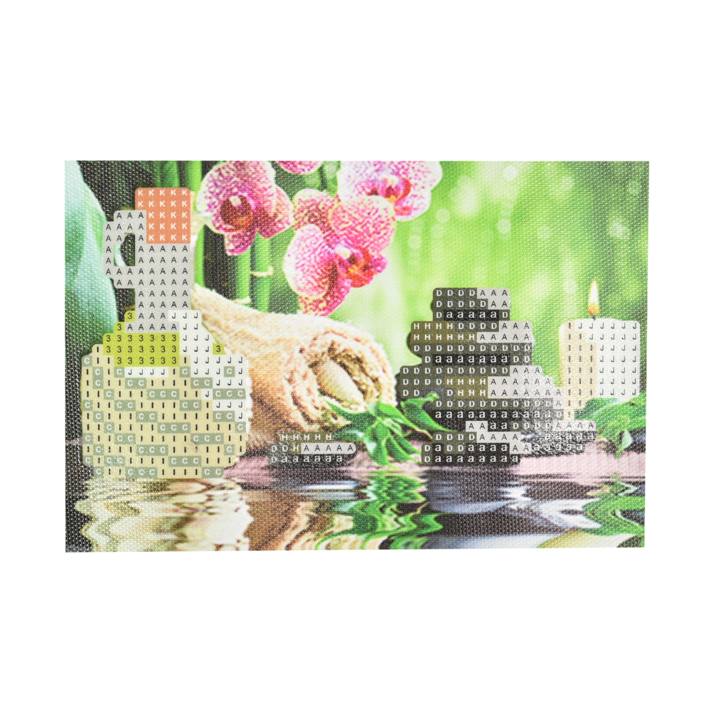 Фото, Видеообзоры алмазна мозаїка strateg преміум гармонія та спокій без підрамника розміром 10х15 см (yab28548)