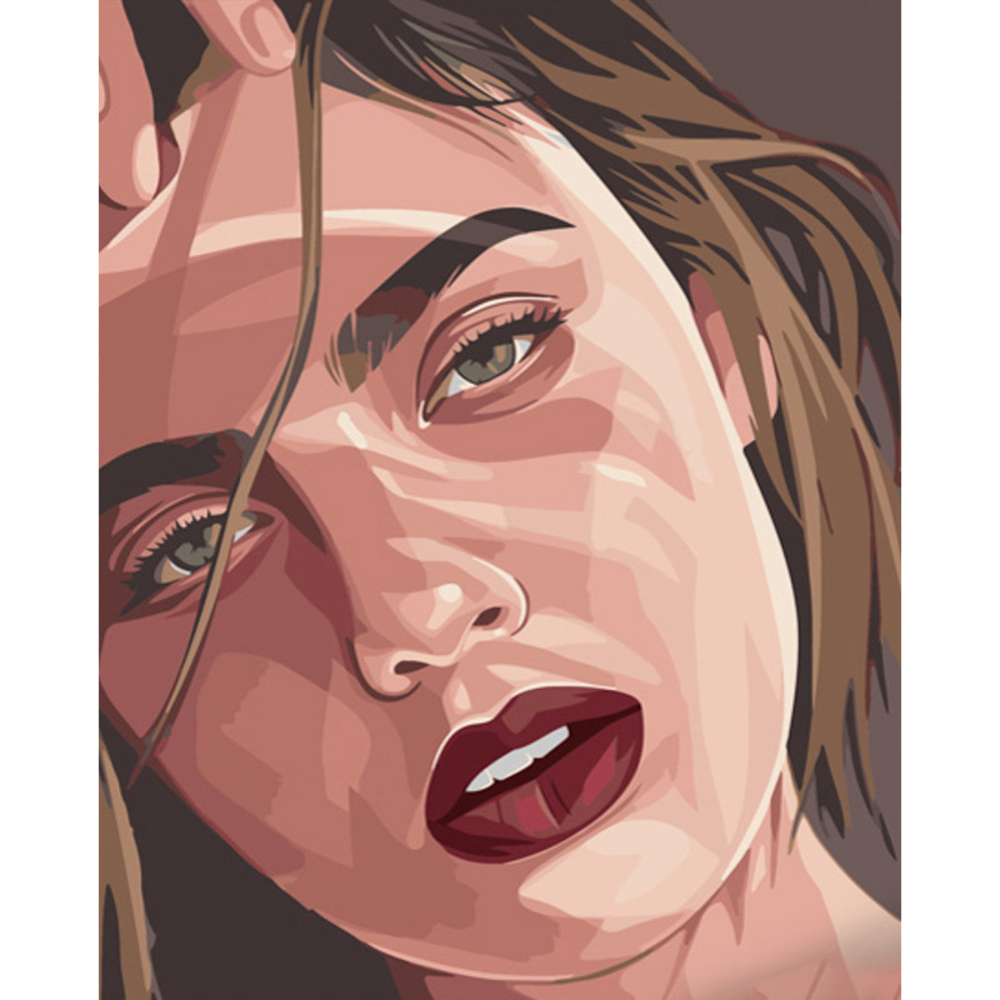 Фото, Відеоогляди картина за номерами strateg преміум втомлений погляд розміром 40х50 см (gs643)