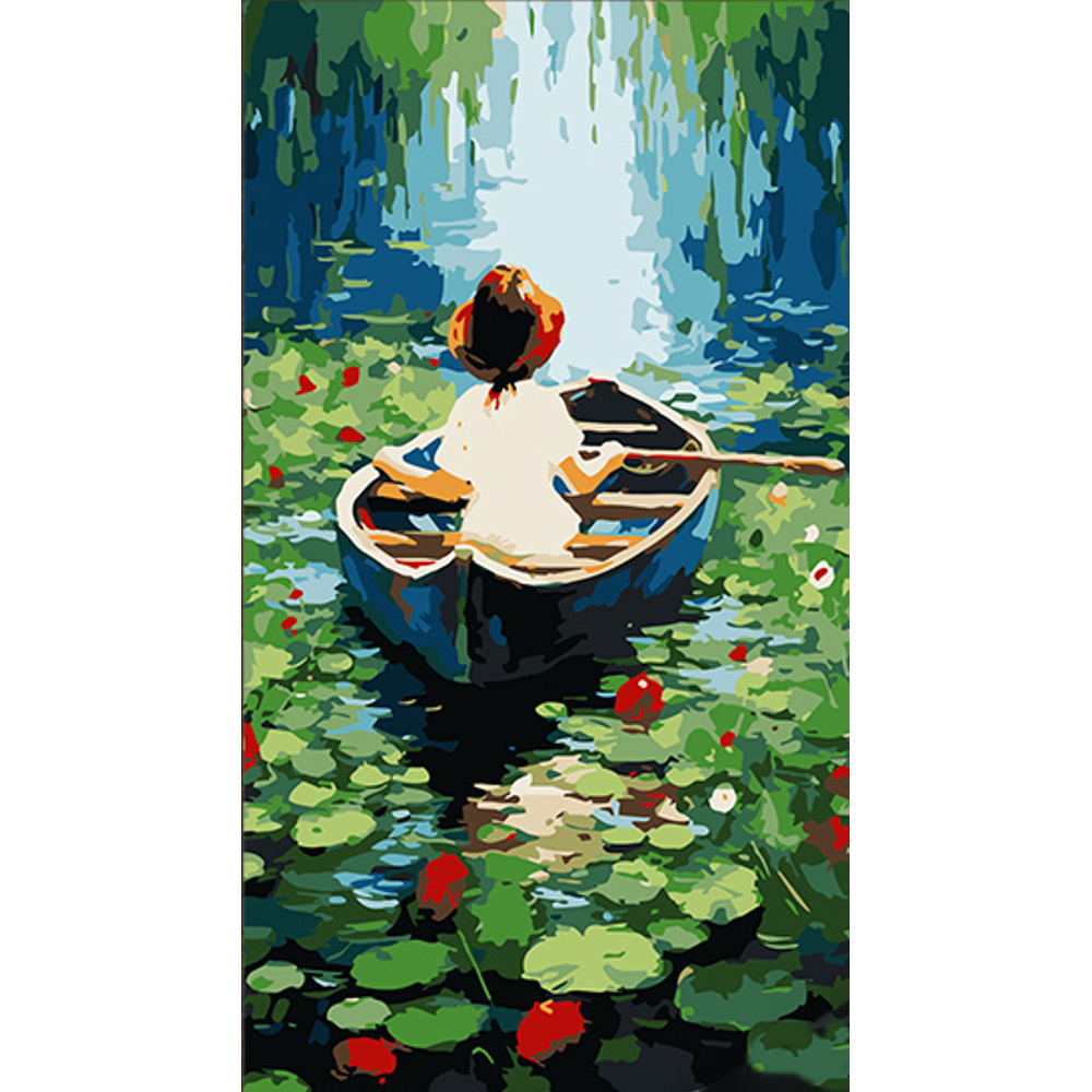 Фото, Видеообзоры картина за номерами strateg прогулянка по озеру розміром 50х25 см (ww153)