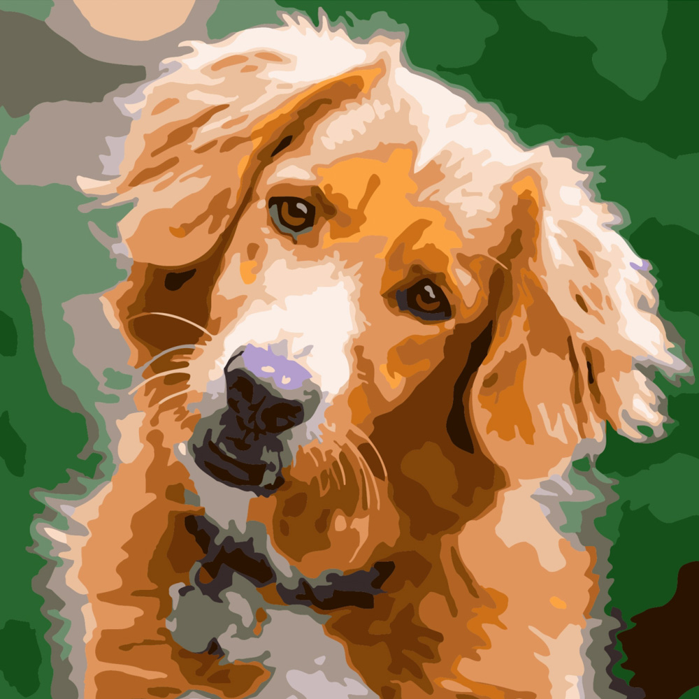 Фото, Відеоогляди картина за номерами strateg преміум грайливий пес розміром 40х40 см (sk010)