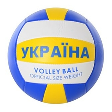 М'яч волейбольний EV 3192 (100шт) UKRAINE Official, розмір 5, ПВХ, 260-280гр, в кульку
