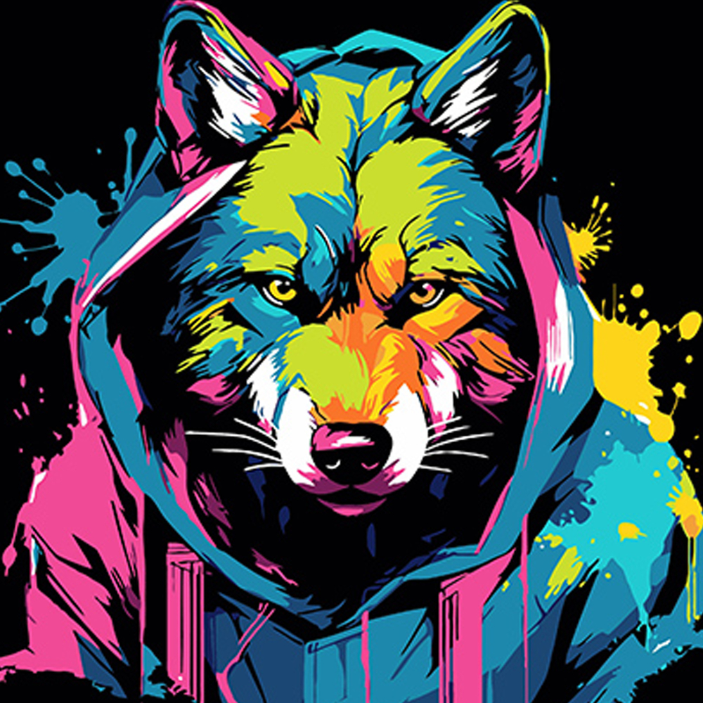 Фото, Відеоогляди картина за номерами strateg преміум яскравий образ вовка на чорному фоні розміром 40х40 см (av4040-54)