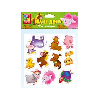 Фото, Видеообзоры набір для творчості м'які наліпки «наш двір» vladi toys vt4210-11