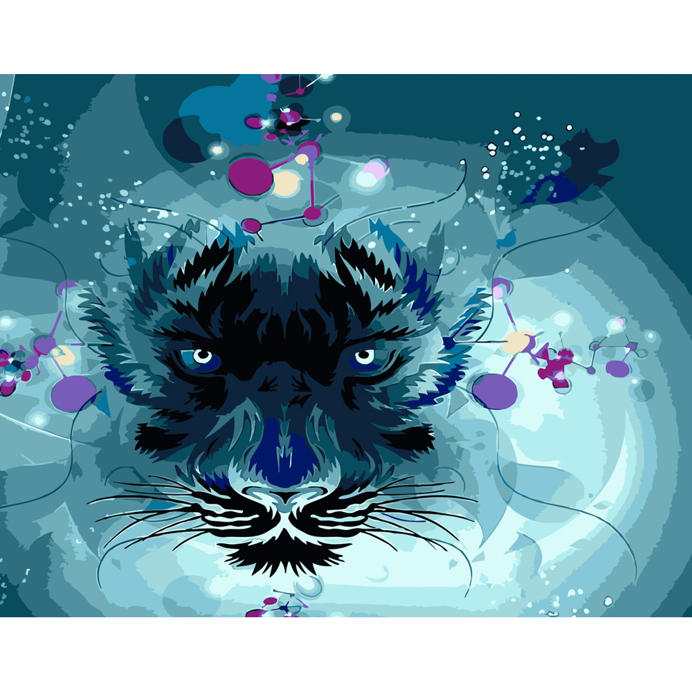 Фото, Видеообзоры картина за номерами strateg преміум містичний тигр розміром 40х50 см (dy129)