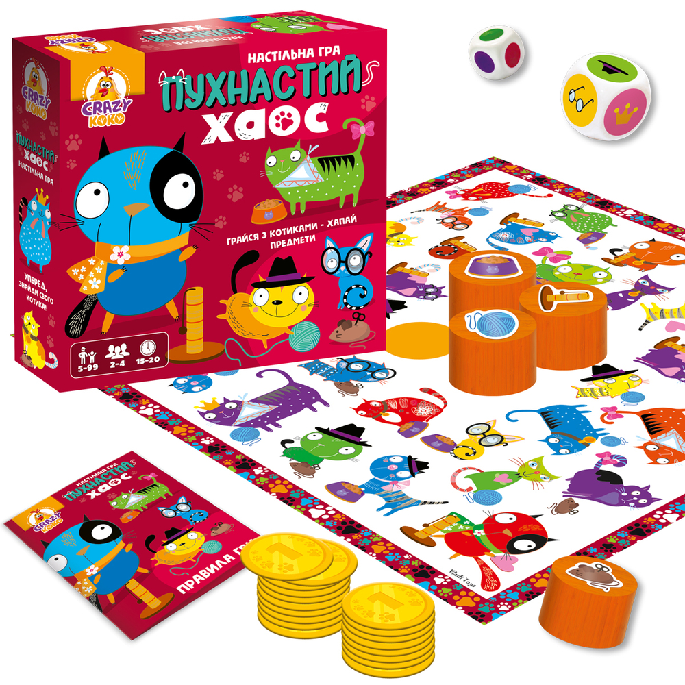 Фото, Видеообзоры гра настільна vladi toys розважальна. пухнастий хаос. vt8055-32