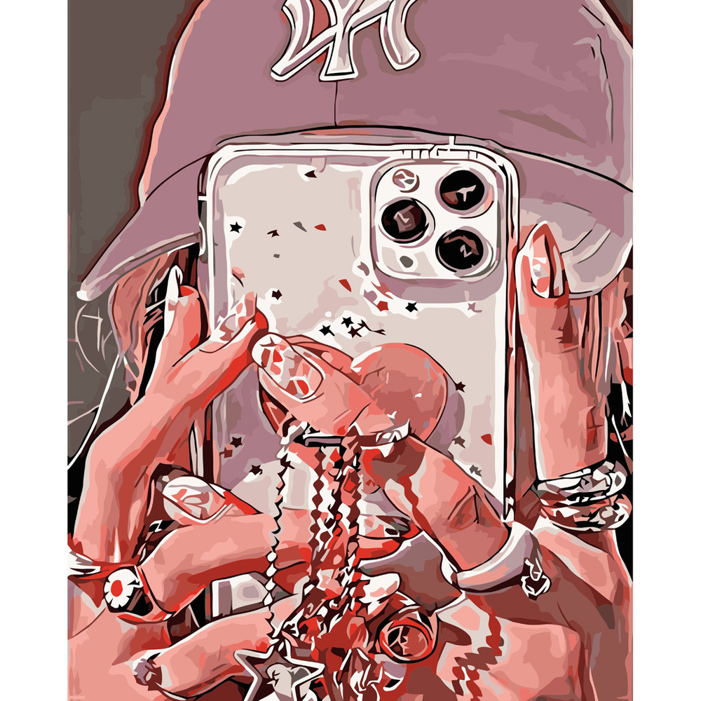 Фото, Видеообзоры картина за номерами strateg преміум селфі стилю з лаком розміром 40х50 см va-3599