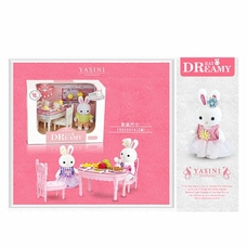 Ігровий набір з флокс. тваринами арт.6621-3 (96/2) столова, прикраси, кор.19*10*14см