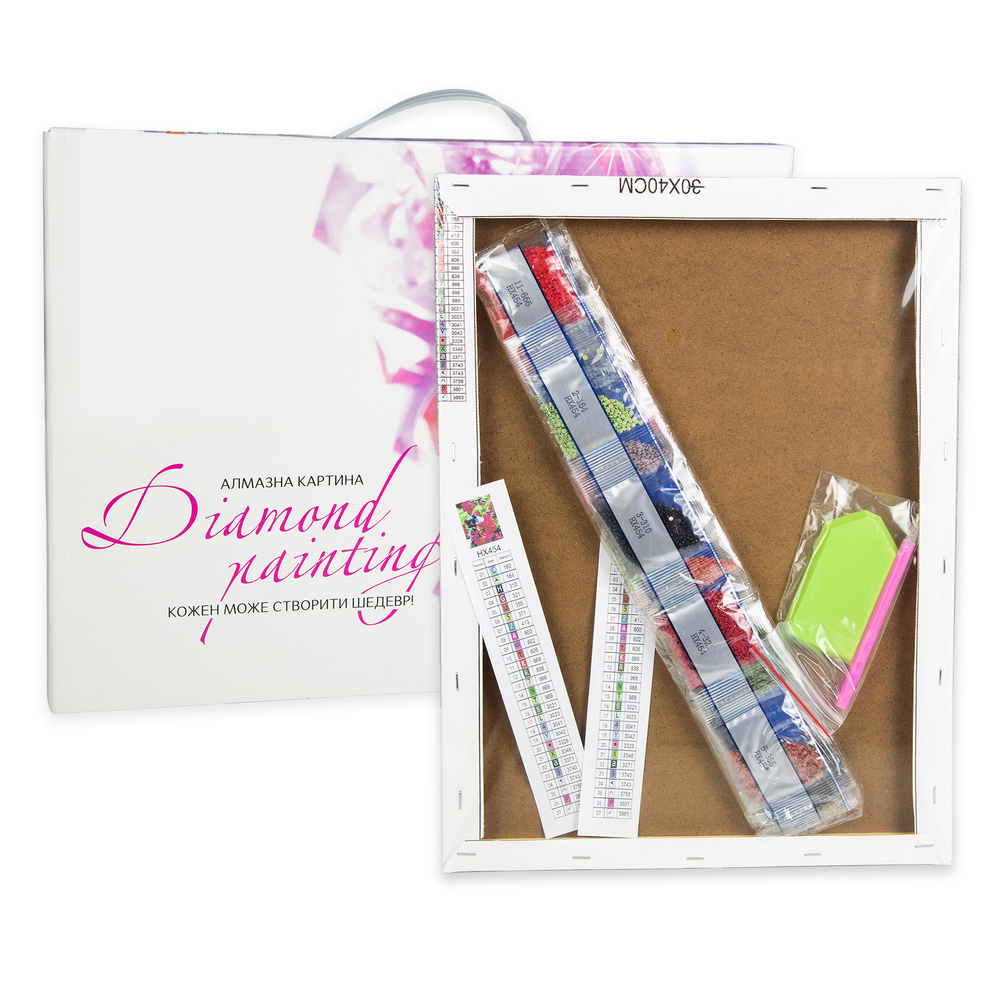 Фото, Видеообзоры алмазна мозаїка strateg преміум відображення розкоші розміром 30х40 см (heg87033)