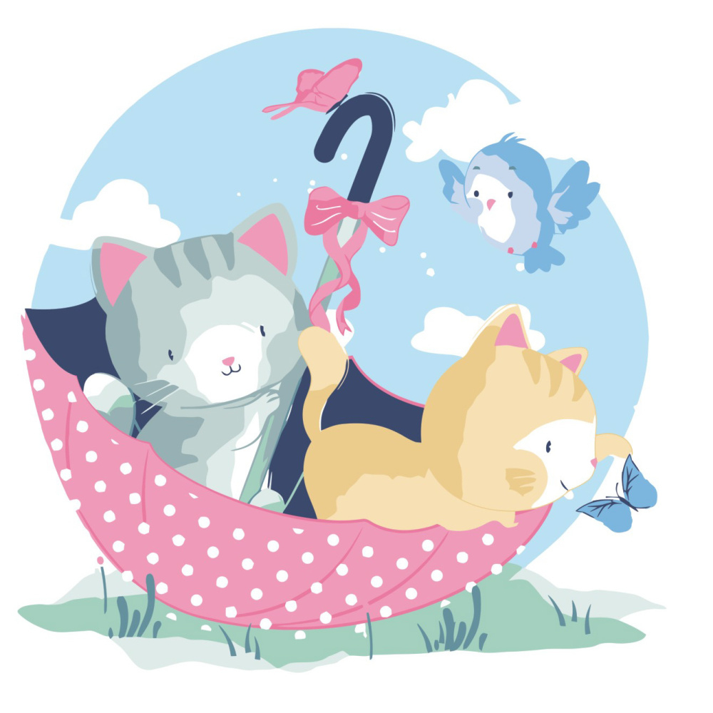 Фото, Видеообзоры картина за номерами strateg преміум котята в парасольці з лаком розміром 30х30 см es052