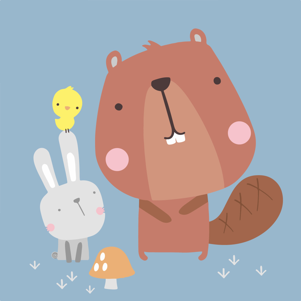 Фото, Відеоогляди картина за номерами strateg преміум бобер з вухастиком з лаком та з рівнем розміром 30х30 см (es-0851)